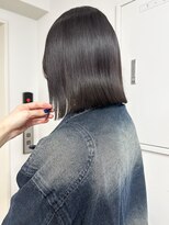 シーン(SCEN)&nbsp;切りっぱなしボブ/前下がり/髪質改善/縮毛矯正/暗髪/グレージュ