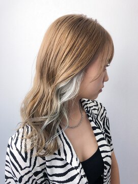 セットアップ 岡山北長瀬店(SET-UP) デザインカラー インナーカラー ホワイト ベージュ