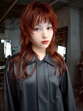 ギークス(GEEKS) 【GEEKS渋谷】ハッシュカット/ロングウルフ/ワンブリーチ/暖色系