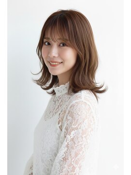 池袋 オリーブブラウン コタ 艶髪 大人ミディ 髪質改善 白髪染め