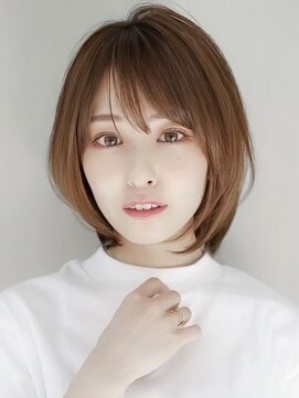 ギークス(GEEKS) 【GEEKS渋谷】くびれボブ/冬カラー/マロンベージュ/レイヤーボブ