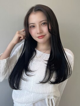 ソラ 広尾店(SORA) ロングレイヤーカット/ブルージュ/顔周りカット