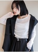 【46.切りっぱなしボブ♪】髪質改善・ブリーチ・学割も人気