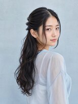 モト 船橋(moto)&nbsp;韓国ハーフアップ顔周り後れ毛上品艶髪ロングヘアセット船橋