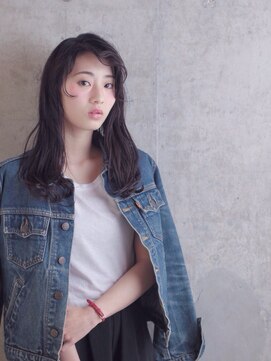 コレット(COLETTE) 大人かわいい ワンカール 無造作 黒髮 小顔 アッシュ 伸ばしかけ