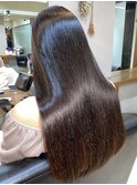 ブリーチ毛の縮毛矯正《酸性ストレート》before&after/髪質改善