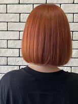オレンジドロップ 長岡駅店(orange drop)&nbsp;20代30代大人かわいいオレンジベージュナチュラルボブ