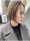 「NUDE」ワンレンボブボブカット10代20代30代ミニボブ前下りボブ