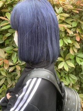 ネオヘアー 曳舟店(NEO Hair) ブルー系カラー/デザインカラー/くびれヘア/似合わせカット