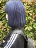 ブルー系カラー/デザインカラー/くびれヘア/似合わせカット