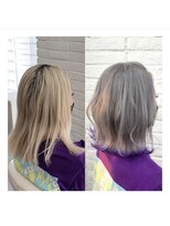 クラン ヘアーアンドスタジオ(CLAN hair & studio)&nbsp;ハイトーンエクステブリーチインナーミルクティーベージュ