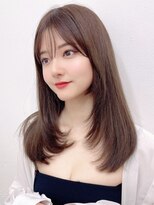 ハニーシブヤ(HONEY shibuya)&nbsp;大人可愛い20代30代シャギーレイヤー×ラテグレージュ
