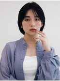 黒髪/グレーベージュ/レイヤーロング/前髪パーマ[新宿駅]