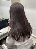 【くびれヘア×チョコレートブラウン】前髪カット 韓国