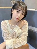 ラミエバイメルト 下北沢(lamie by melt)&nbsp;花田/切りっぱなしボブ/美髪/ピンクブラウン/黒髪ボブ/ロブ