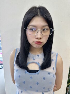 リコバイアフロート(riko by afloat) ストレート/縮毛矯正/暗髪/黒髪/セミロング