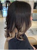 ブリーチデザイン グレー エンドカラー ニュアンスデザイン