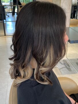 カインド 南青山(hair&make up KIND) ブリーチデザイン グレー エンドカラー ニュアンスデザイン