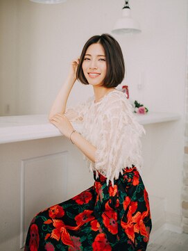 ココカラーアンドカット マルナカ福富店(CoCo Color&Cut) センターパート×ショートグラ★20代30代40代50代