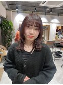 【qumu横浜】レイヤーカット×ピンクベージュ