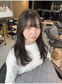 小顔/透明感カラー/韓国風/ダブルカラー/レイヤーカット/顔周り
