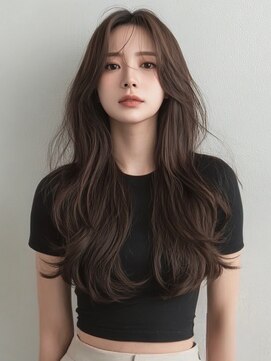 アポロ 横浜駅店(apollo) xカラー/ホワイトグレージュ/レイヤーカット/チェリーブラウン