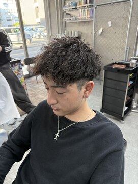 刈り上げマッシュ×ストレートツイスト