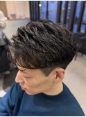 束感たっぷりメンズ毛流れショート