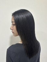 ヘアースタジオ ゼン カロン(Hair studio Zen kalon)&nbsp;くびれレイヤー/ダークブルーアッシュ/20代/30代/40代/50代