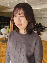 ハク メゾン(HaKU maison)&nbsp;ミディアムレイヤー/大人くびれ外はねヘア/毛流れサイドバング