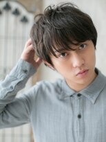 メンズヘア ビーセカンド 草加店(MENS HAIR B-2)&nbsp;社会人ビジネスダークアッシュくせ毛風マッシュ韓国ヘアa草加