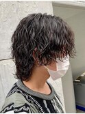 フェザーパーマサーフカール刈り上げセンターパート