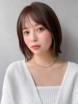 リヤン 表参道(lyann)&nbsp;うるツヤ小顔カットレイヤーカットサイドバングダークブルー
