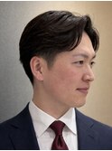ニュアンスパーマ毛流れダウンパーマ爽やか束感ショートバーバー