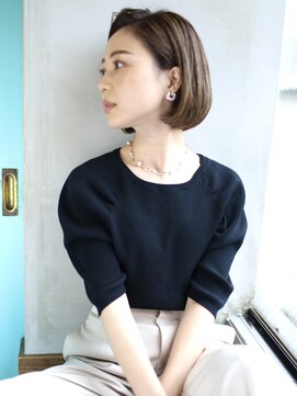 バース(BIRTH) 天神【BIRTH】前下りボブブリーチなしアッシュかきあげバング16