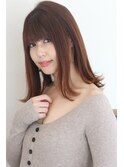 カーキグレージュマッシュショートボブフェザーバング(所沢)