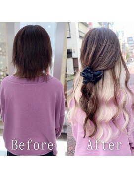 あるじゃんすー 岡山店 ホワイトベージュ＃リラックスウェーブ＃シールエクステ＃岡山