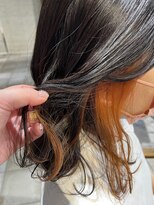 ネオリーブ ロア 鶴川店(NEOLIVE ROA)&nbsp;オレンジなイヤリングカラー♪鶴川　町田　美容室