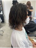 マンバンヘア波巻きスパイラルパーマサーフヘア