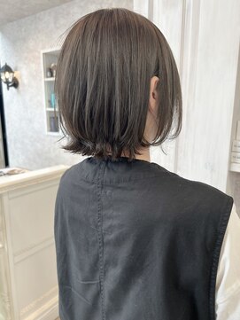 キャアリー(Caary) 福山市美容室Caary人気 春透明感カラーくびれ外ハネボブヘア