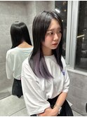 巻いてもストレートでも可愛いstyle!インナーラベンダー!