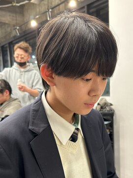 エルマーク 心斎橋(L-MARK) 黒髪マッシュナチュラルマッシュメンズヘア韓国ツーブロック