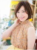 美人顔斜めバング黒髪くせ毛風マッシュヘアc5戸頭20代30代40代