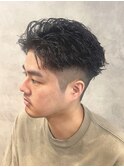 スパイキーショートパーマツイストスパイラルパーマビジネスヘア