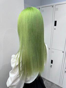 ペレ 栄店(PELE) デザインカラー/レイヤーカット/ウェットヘア/オリーブベージュ