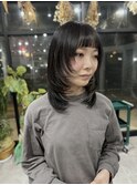 シャギーカット×インナーシルバー