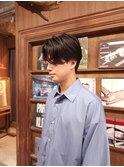 メンズの前下がりショートヘアー