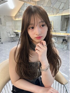 サイン 渋谷(SIGN) 韓国ヘアーハッシュカットレイヤーカットグレージュブリーチ無し