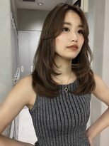 サイン 表参道(SIGN) 韓国ヘアーハッシュカットレイヤーカットグレージュブリーチ無し