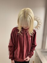 チャプター 問屋町(chapter)&nbsp;ケアブリーチホワイトベージュブロンド外はね切りっぱなし韓国